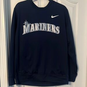 Nike Men's Dark Blue Mariners Crewneck Sweater